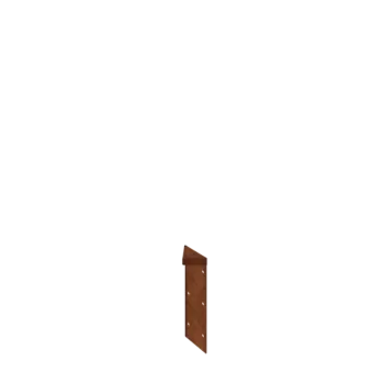 Corten steel planter - Corner piece 180° - 30 cm
