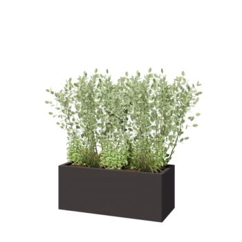 Steel planter - Rectangle - 100 x 40 x 40 cm - Other RAL colour - With bottom plate