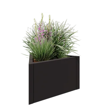 Steel planter - Triangle equilateral - 70,6 x 61 x 40 cm - RAL7016 matt (anthracite grey) - Without bottom plate