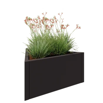 Steel planter - Triangle equilateral - 90,6 x 78,3 x 40 cm - Other RAL colour - Without bottom plate