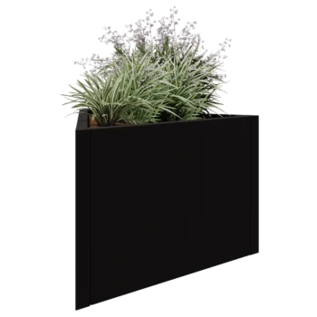 Steel planter - Triangle equilateral - 90,6 x 78,3 x 60 cm - RAL9005 matt (black) - Without bottom plate