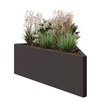 Steel planter - Triangle isosceles - 112,2 x 60,5 x 40 cm - Other RAL colour - Without bottom plate