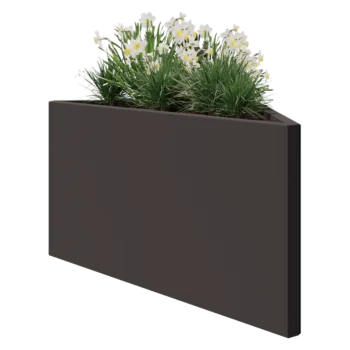 Steel planter - Triangle isosceles - 112,2 x 60,5 x 60 cm - Other RAL colour - Without bottom plate