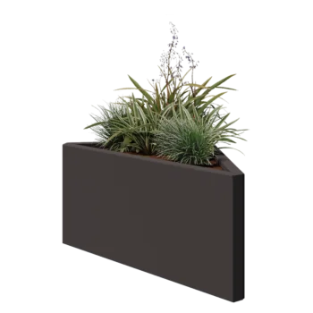 Steel planter - Triangle isosceles - 83,9 x 46,4 x 40 cm - RAL7016 matt (anthracite grey) - Without bottom plate
