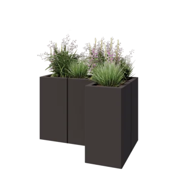 Steel planter - Corner - 90 x 60 x 60 cm - Other RAL colour - Without bottom plate