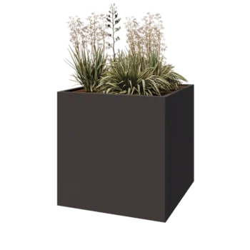 Steel planter - Square - 100 x 100 x 100 cm - Other RAL colour - With bottom plate