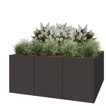 Steel planter XXL - Square - 180 x 180 x 80 cm - Other RAL colour - Without bottom plate