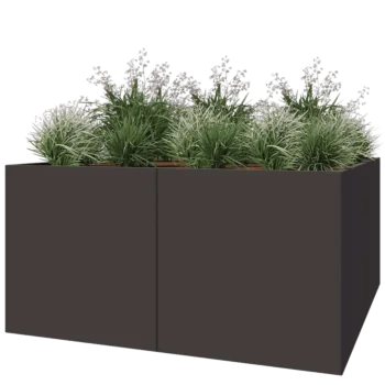 Steel planter XXL - Square - 200 x 200 x 100 cm - Other RAL colour - Without bottom plate