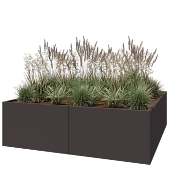 Steel planter XXL - Square - 200 x 200 x 60 cm - Other RAL colour - Without bottom plate