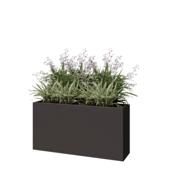 Steel planter - Rectangle - 120 x 30 x 60 cm - RAL7016 matt (anthracite grey) - Without bottom plate