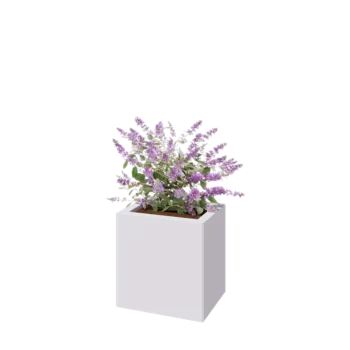 Steel planter - Rectangle - 40 x 30 x 40 cm - RAL9005 matt (white) - Without bottom plate