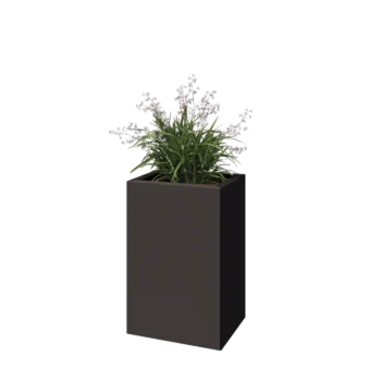 Steel planter - Rectangle - 40 x 30 x 60 cm - Other RAL colour - With bottom plate