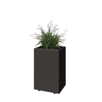 Steel planter - Rectangle - 40 x 30 x 60 cm - Other RAL colour - With bottom plate - With legs