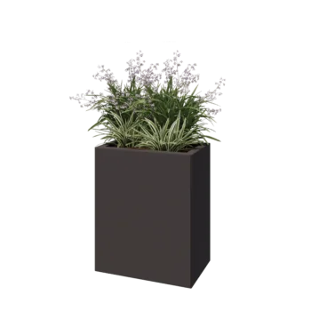 Steel planter - Rectangle - 50 x 30 x 60 cm - RAL7016 matt (anthracite grey) - Without bottom plate
