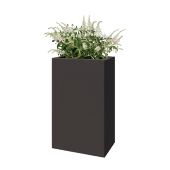 Steel planter - Rectangle - 50 x 30 x 80 cm - RAL7016 matt (anthracite grey) - With bottom plate