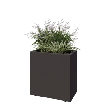 Steel planter - Rectangle - 60 x 30 x 60 cm - Other RAL colour - With bottom plate - With legs