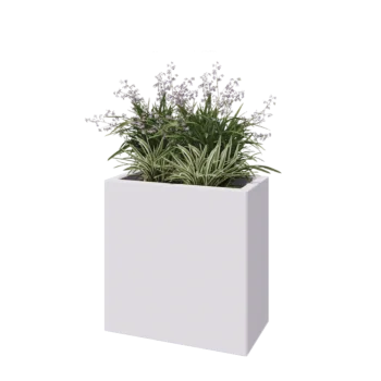 Steel planter - Rectangle - 60 x 30 x 60 cm - RAL9005 matt (white) - Without bottom plate