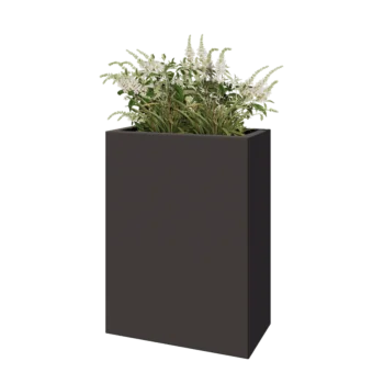 Steel planter - Rectangle - 60 x 30 x 80 cm - Other RAL colour - With bottom plate