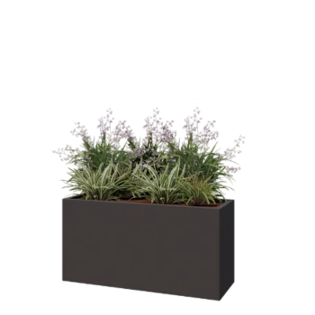Steel planter - Rectangle - 120 x 40 x 60 cm - RAL7016 matt (anthracite grey) - Without bottom plate