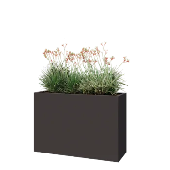 Steel planter - Rectangle - 120 x 40 x 80 cm - RAL7016 matt (anthracite grey) - With bottom plate