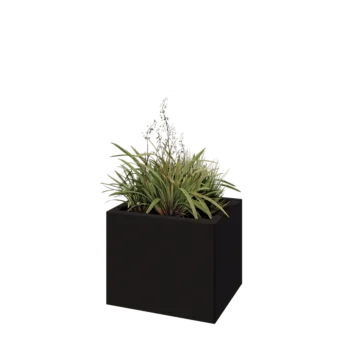 Steel planter - Rectangle - 50 x 40 x 40 cm - RAL9005 matt (black) - Without bottom plate