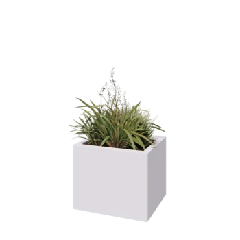 Steel planter - Rectangle - 50 x 40 x 40 cm - RAL9005 matt (white) - Without bottom plate