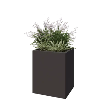 Steel planter - Rectangle - 50 x 40 x 60 cm - RAL7016 matt (anthracite grey) - With bottom plate