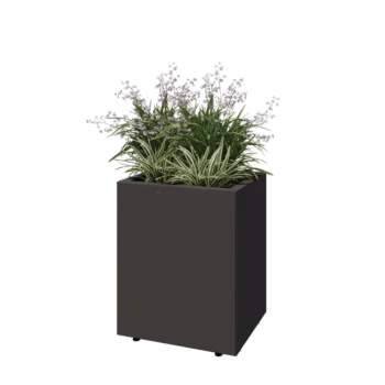 Steel planter - Rectangle - 50 x 40 x 60 cm - Other RAL colour - With bottom plate - With legs