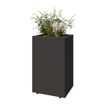 Steel planter - Rectangle - 50 x 40 x 80 cm - Other RAL colour - With bottom plate - With legs