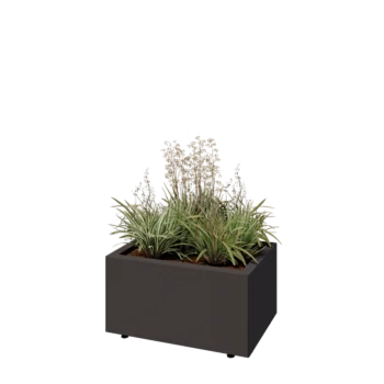 Steel planter - Rectangle - 60 x 40 x 30 cm - Other RAL colour - With bottom plate - With legs