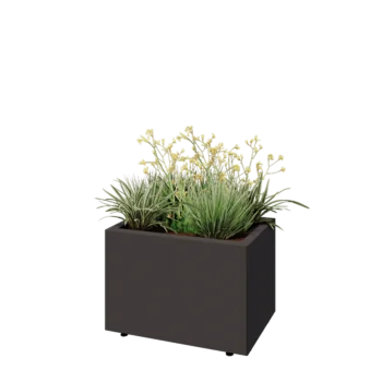 Steel planter - Rectangle - 60 x 40 x 40 cm - Other RAL colour - With bottom plate - With legs