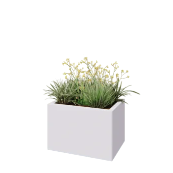Steel planter - Rectangle - 60 x 40 x 40 cm - RAL9005 matt (white) - Without bottom plate