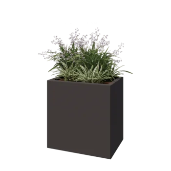Steel planter - Rectangle - 60 x 40 x 60 cm - RAL7016 matt (anthracite grey) - Without bottom plate