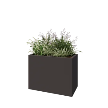 Steel planter - Rectangle - 80 x 40 x 60 cm - Other RAL colour - Without bottom plate