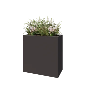Steel planter - Rectangle - 80 x 40 x 80 cm - RAL7016 matt (anthracite grey) - With bottom plate
