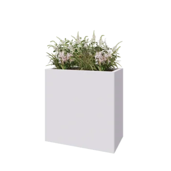 Steel planter - Rectangle - 80 x 40 x 80 cm - RAL9005 matt (white) - Without bottom plate