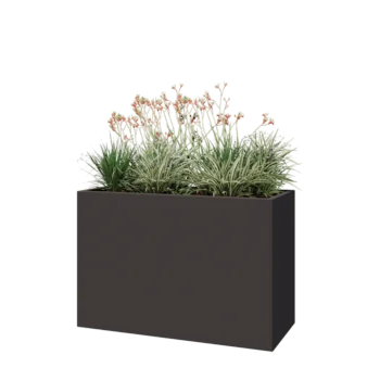 Steel planter - Rectangle - 120 x 50 x 80 cm - Other RAL colour - With bottom plate