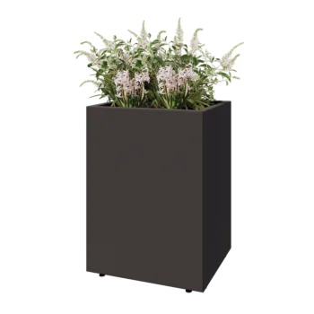 Steel planter - Rectangle - 60 x 50 x 80 cm - Other RAL colour - With bottom plate - With legs