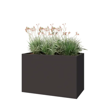 Steel planter - Rectangle - 120 x 60 x 80 cm - Other RAL colour - With bottom plate
