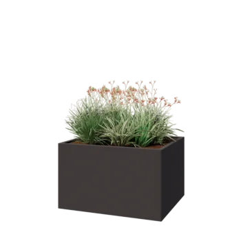 Steel planter - Rectangle - 100 x 80 x 60 cm - Other RAL colour - Without bottom plate