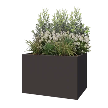 Steel planter - Rectangle - 120 x 80 x 80 cm - RAL7016 matt (anthracite grey) - Without bottom plate