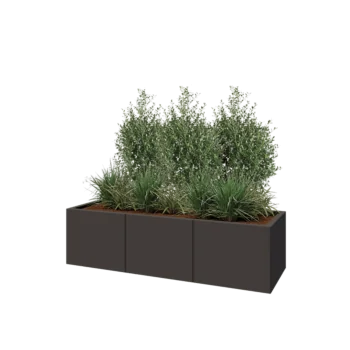 Steel planter XXL - Rectangle - 150 x 50 x 40 cm - Other RAL colour - With bottom plate