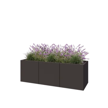 Steel planter XXL - Rectangle - 150 x 50 x 50 cm - Other RAL colour - With bottom plate