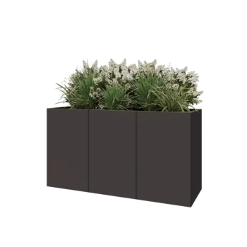 Steel planter XXL - Rectangle - 150 x 50 x 80 cm - Other RAL colour - With bottom plate