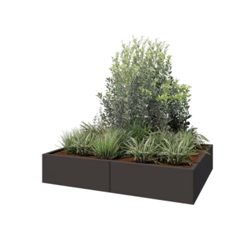 Steel planter XXL - Rectangle - 160 x 120 x 30 cm - Other RAL colour - Without bottom plate