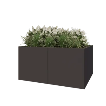 Steel planter XXL - Rectangle - 160 x 120 x 80 cm - Other RAL colour - With bottom plate