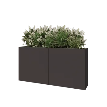 Steel planter XXL - Rectangle - 160 x 30 x 80 cm - Other RAL colour - With bottom plate
