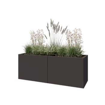 Steel planter XXL - Rectangle - 160 x 50 x 60 cm - Other RAL colour - With bottom plate