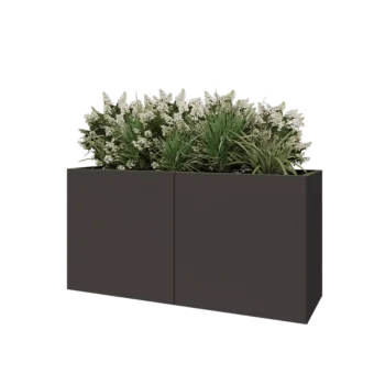 Steel planter XXL - Rectangle - 160 x 50 x 80 cm - Other RAL colour - With bottom plate