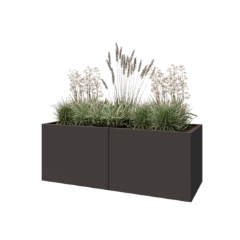 Steel planter XXL - Rectangle - 160 x 60 x 60 cm - Other RAL colour - With bottom plate